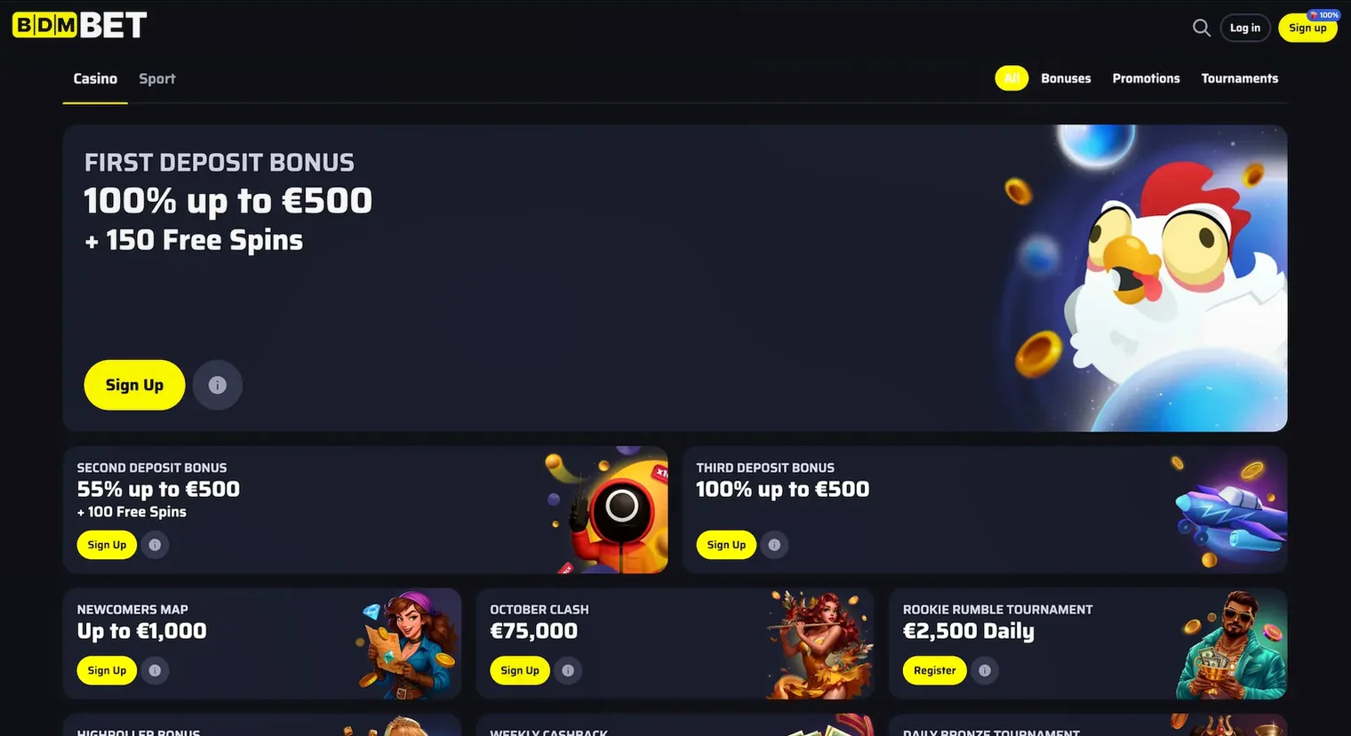 BDMbet — Έως 1.500 € + 250 δωρεάν περιστροφές