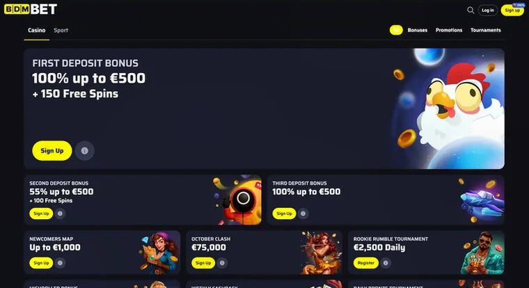 BDMbet — Έως 1.500 € + 250 δωρεάν περιστροφές